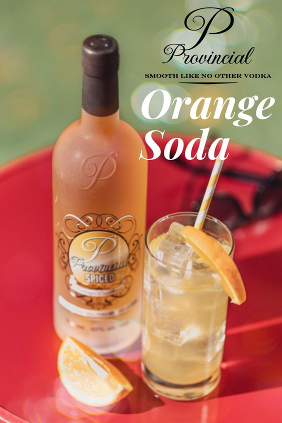 Vodka Beverga served with orrange 